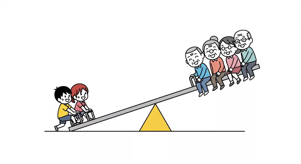 Comic-Illustrationen für private Altersvorsorge, Rentenplanung und Finanzstrategie