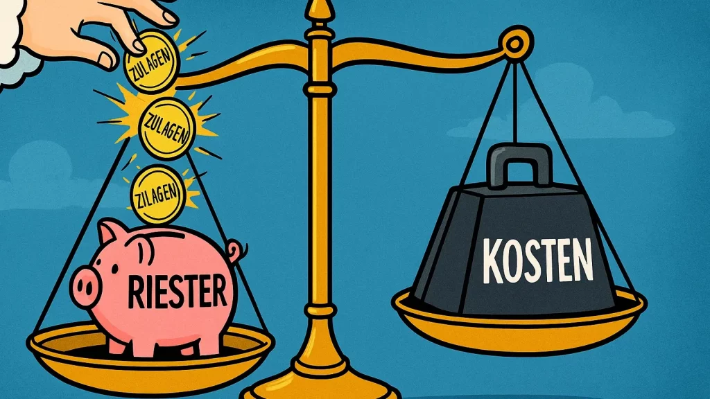 Symbolbild zur Riester-Rente auf Symbolbild zur Riester-Rente auf dem Prüfstand Eine Waage vergleicht die staatlichen Zulagen mit den hohen Kosten des Vertrags. lohnt sich riester-rente