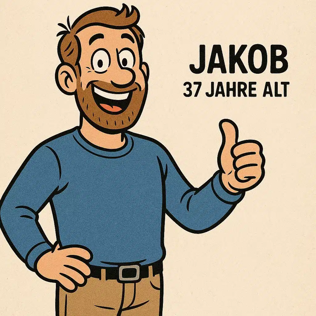 Die betriebliche Altersvorsorge (bAV) Junger Mann Jakob